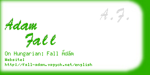 adam fall business card