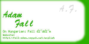 adam fall business card